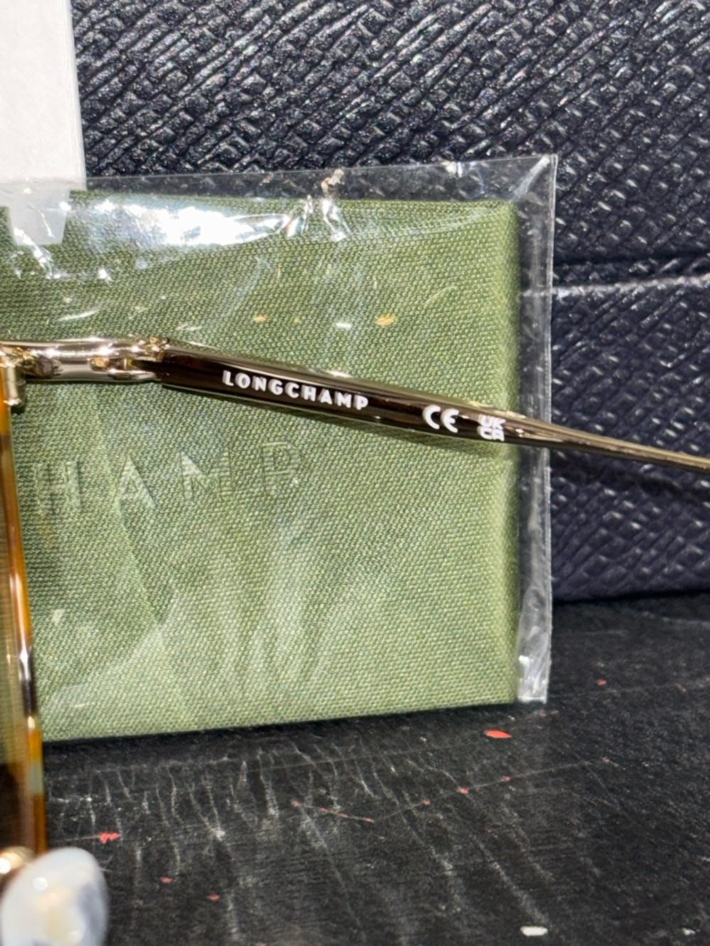 Longchamp LO170S Gold Aqua Caramel Havana Sunglasses and Case NIB - Picture 3 of 5